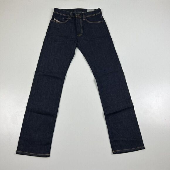 Diesel Mens Blue Denim Larkee Relaxed 0R8J4 Comfort Straight Jeans 26x30 $178 - Picture 1 of 12